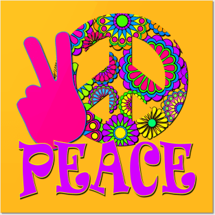 Hippie Peace Sign Posters and Art